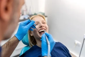 patient undergoing filling procedure